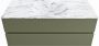 Mondiaz VICA-DLUX 120cm badmeubel onderkast Army 2 lades. Inbouw wastafel CLOUD midden 1 kraangat kleur Glace. - Thumbnail 2