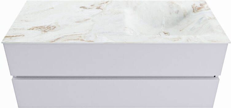Mondiaz Vica Dlux badmeubel 120cm Cale Cloud wastafel Frappe rechts met 1 kraangat
