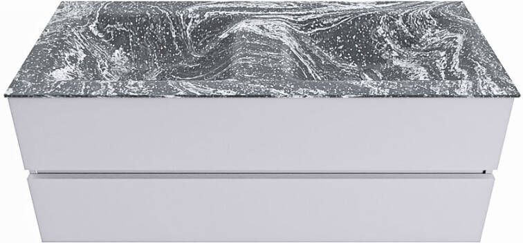 Mondiaz Vica Dlux badmeubel 120cm Cale Cloud wastafel Lava dubbel zonder kraangat