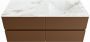 Mondiaz VICA-DLUX 120cm badmeubel onderkast Rust 4 lades. Inbouw wastafel CLOUD rechts 1 kraangat kleur Frappe. - Thumbnail 2