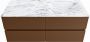 Mondiaz VICA-DLUX 120cm badmeubel onderkast Rust 4 lades. Inbouw wastafel CLOUD rechts 1 kraangat kleur Glace. - Thumbnail 2