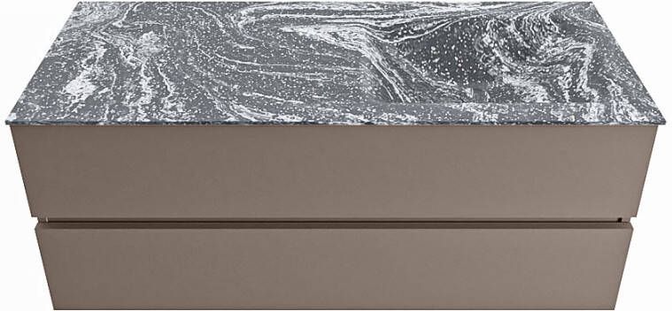 Mondiaz Vica Dlux badmeubel 120cm Smoke Cloud wastafel Lava rechts zonder kraangat