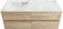 Mondiaz VICA-DLUX 120cm badmeubel onderkast Washed Oak 4 lades. Inbouw wastafel CLOUD links 1 kraangat kleur Frappe. - Thumbnail 2