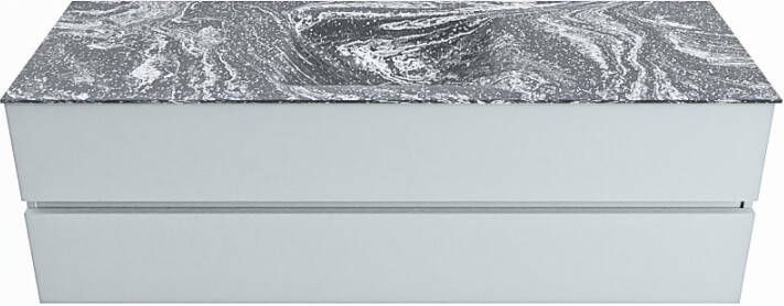 Mondiaz Vica Dlux badmeubel 150cm Clay Cloud wastafel Lava midden met 1 kraangat