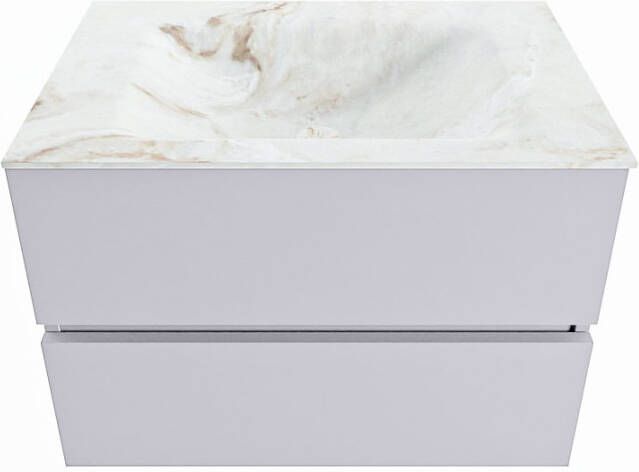 Mondiaz Vica Dlux badmeubel 70cm Cale Cloud wastafel Frappe midden zonder kraangat