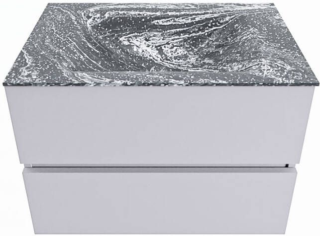 Mondiaz Vica Dlux badmeubel 70cm Cale Cloud wastafel Lava midden zonder kraangat