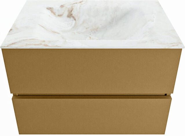 Mondiaz Vica Dlux badmeubel 70cm Oro Cloud wastafel Frappe midden met 1 kraangat