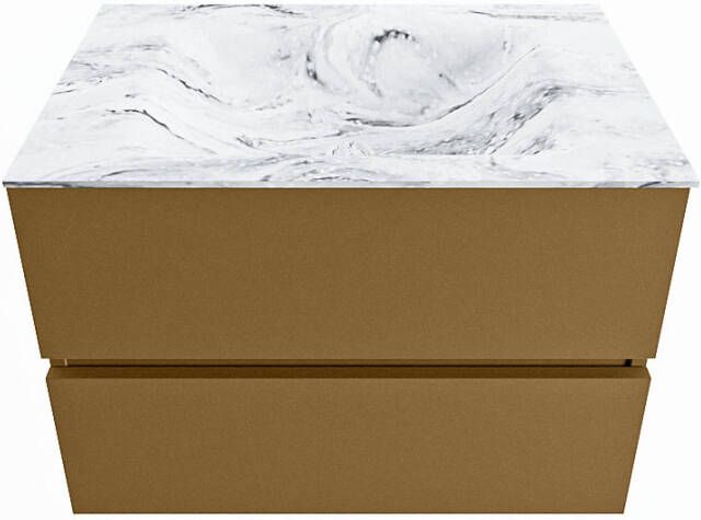 Mondiaz Vica Dlux badmeubel 70cm Oro Cloud wastafel Glace midden zonder kraangat