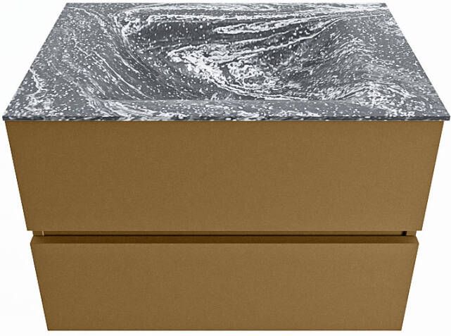 Mondiaz Vica Dlux badmeubel 70cm Oro Cloud wastafel Lava midden met 1 kraangat