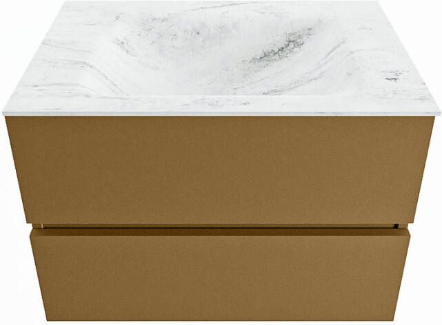 Mondiaz Vica Dlux badmeubel 70cm Oro Cloud wastafel Opalo midden met 1 kraangat