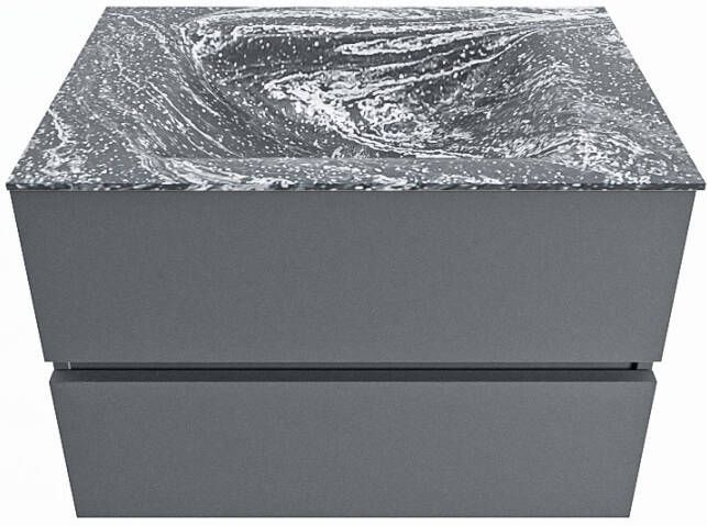 Mondiaz Vica Dlux badmeubel 70cm Plata Cloud wastafel Lava midden zonder kraangat