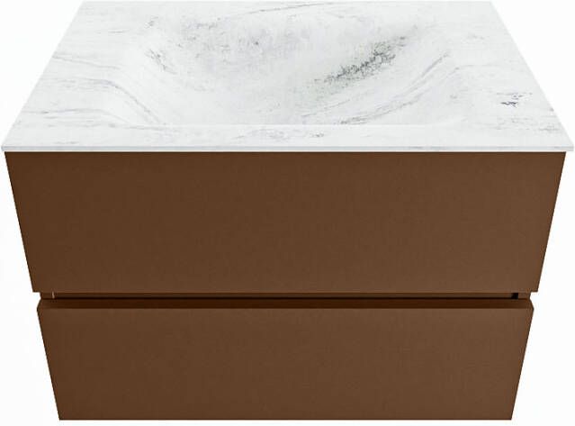 Mondiaz Vica Dlux badmeubel 70cm Rust Cloud wastafel Opalo midden zonder kraangat