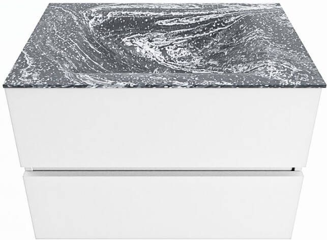Mondiaz Vica Dlux badmeubel 70cm Talc Cloud wastafel Lava midden zonder kraangat