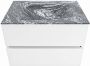 Mondiaz VICA-DLUX 70cm badmeubel onderkast Talc 2 lades. Inbouw wastafel CLOUD midden zonder kraangat kleur Lava. - Thumbnail 2