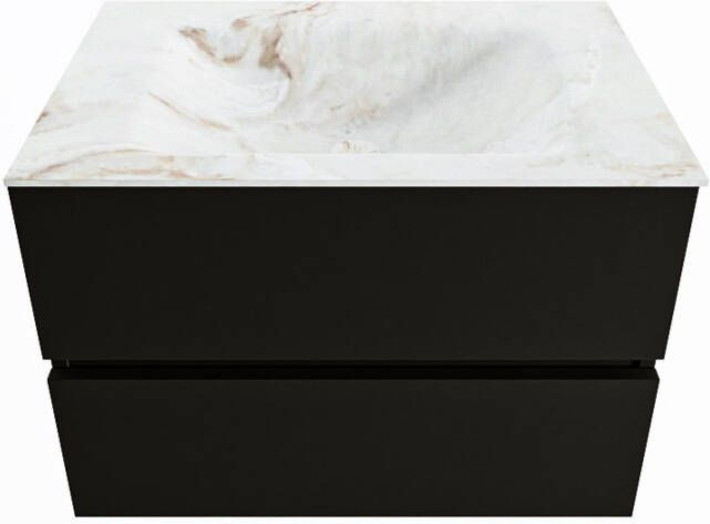 Mondiaz Vica Dlux badmeubel 70cm Urban Cloud wastafel Frappe midden zonder kraangat