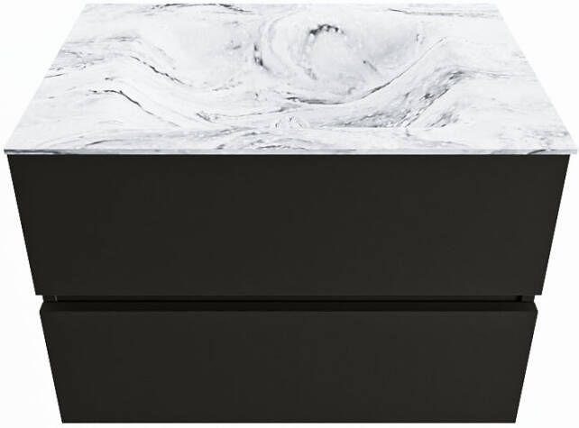 Mondiaz Vica Dlux badmeubel 70cm Urban Cloud wastafel Glace midden zonder kraangat
