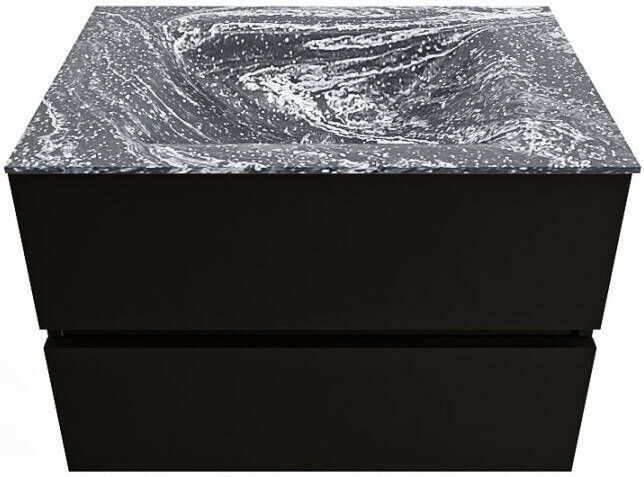 Mondiaz Vica Dlux badmeubel 70cm Urban Cloud wastafel Lava midden met 1 kraangat