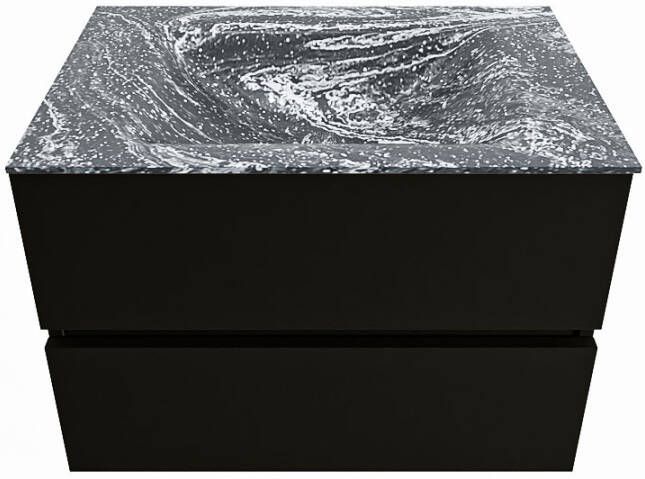 Mondiaz Vica Dlux badmeubel 70cm Urban Cloud wastafel Lava midden zonder kraangat