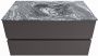 Mondiaz VICA-DLUX 90cm badmeubel onderkast Dark grey 2 lades. Inbouw wastafel CLOUD midden zonder kraangat kleur Lava. - Thumbnail 2