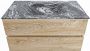 Mondiaz VICA-DLUX 90cm badmeubel onderkast Washed Oak 2 lades. Inbouw wastafel CLOUD midden zonder kraangat kleur Lava. - Thumbnail 2