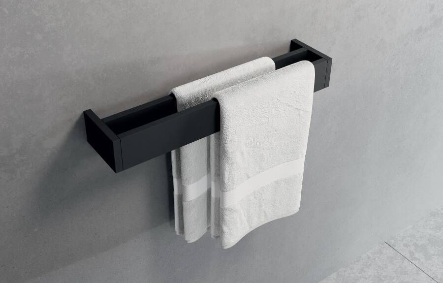 Novellini Frame Dubbele Handdoekhouder 60x10x6 cm Mat Wit