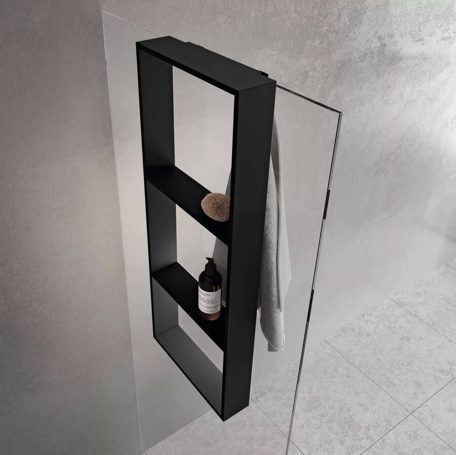 Novellini Tweedekans Frame Hangende Planchets 35x8 5x90 cm Mat Zwart 02056