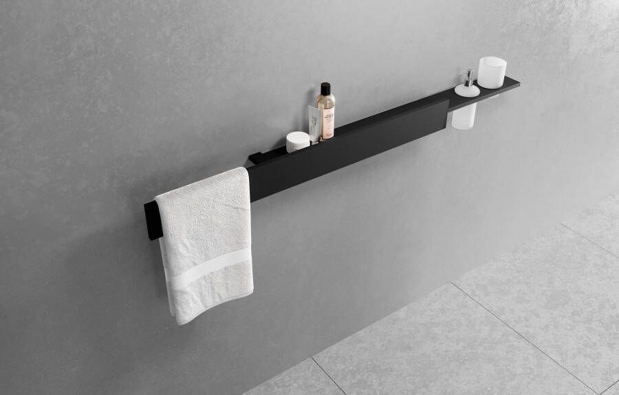 Novellini Frame planchet met front links incl. handdoekhouder en zeepdisp. 110cm mat wit