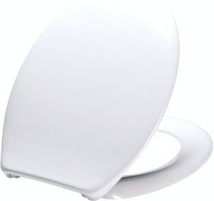 SOLAR Plus Type 108 closetzitting duroplast met deksel en RVS standaard scharnieren universeel model mat wit