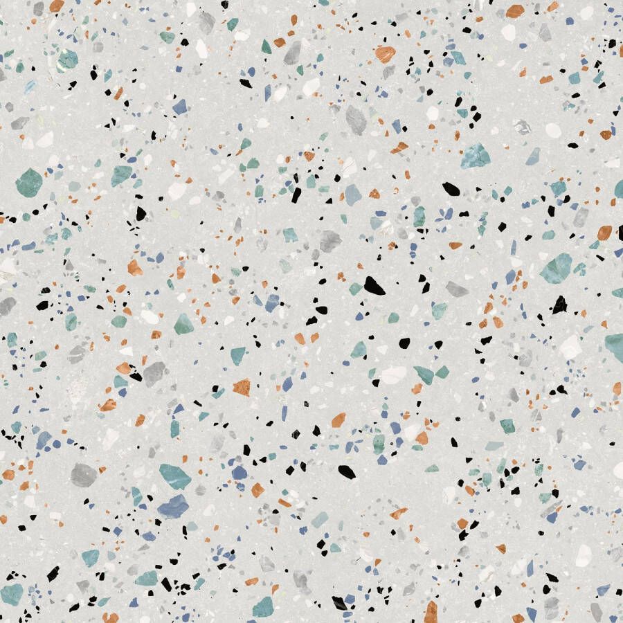 Prissmacer Cerámica Gobi wand- en vloertegel 60x60cm 10mm Vierkant gerectificeerd Terrazzo Wit mat SW07312440