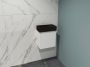 Proline Loft fonteinmeubel 40cm hardsteen kraangat rechts onderkast mat wit - Thumbnail 1