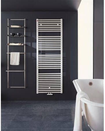 PRORAD radiator 589W recht verticaal buis rond 6x1 2''aansluitingen hxl 1154x600mm glanzend wit RAL9016