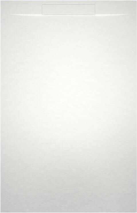 Riho Isola Douchevloer 120x80x3cm Kunstmarmer Leisteen structuur mat wit D007007105