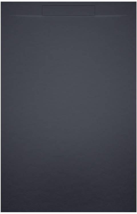 Riho Isola Douchevloer 80x80x3cm Kunstmarmer Leisteen structuur mat antraciet D007001080