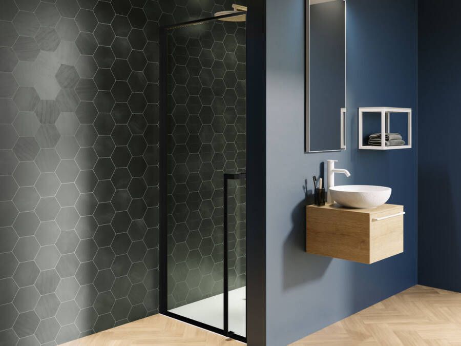 Riho Nisdeur Lucid GD101 Omkeerbaar Verstelbaar Aluminium 200x100 cm Mat Zwart - Foto 3
