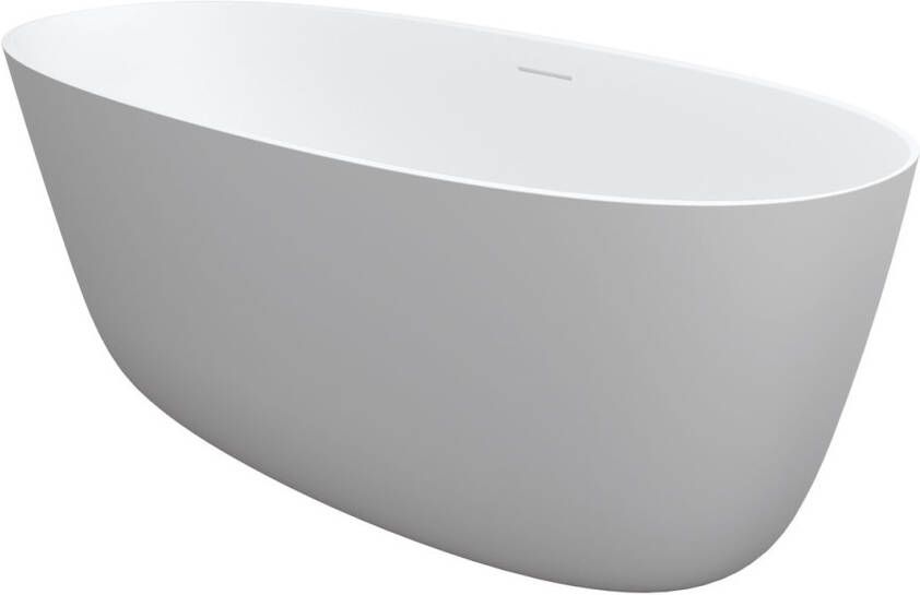 Riho Oval vrijstaand bad 160x72cm solid surface mat wit B129001105
