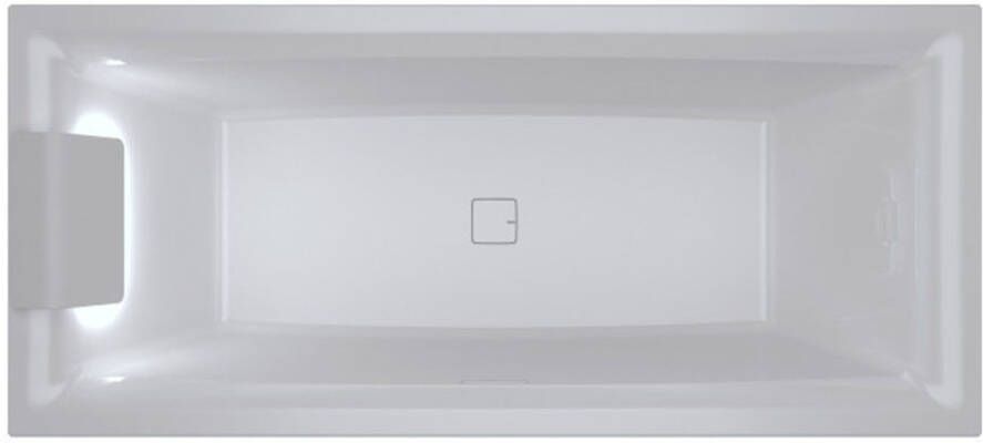Riho Still Square inbouwbad 180x80cm acryl wit LED kussen links