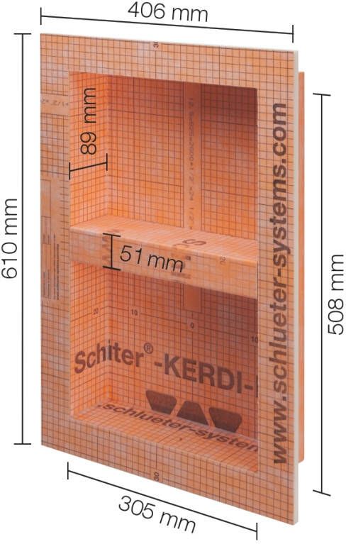 Schluter Kerdi-Board-N betegelbare inbouwnis 30 5x50 8cm