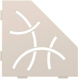 Schluter Shelf-E-S2 hoekplanchet 19 5x19 5cm Curve ivoor