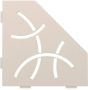 Schluter Shelf-E-S2 planchet 19.5x19.5x0.5cm inbouw Driehoek Perforatie: Curve gecoat Ivoor ses2d6tsi - Thumbnail 2