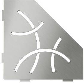 Schluter Shelf-E-S2 hoekplanchet 19 5x19 5cm Curve RVS geborsteld