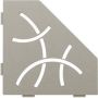 Schluter Shelf-E-S2 planchet 19.5x19.5x0.5cm inbouw Perforatie: Curve gecoat steengrijs ses2d6tssg - Thumbnail 2