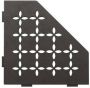 Schluter Shelf-E-S2 planchet 19.5x19.5x0.5cm inbouw Driehoek Perforatie: Floral gecoat donker antraciet ses2d5tsda - Thumbnail 2