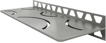 Schluter Shelf-W-S1 planchet 30x11 5cm Curve RVS geborsteld