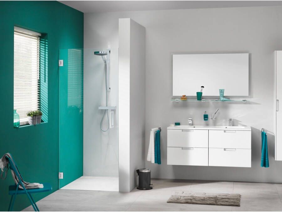 Sealskin Get Wet I AM draaideur voor plaatsing tussen 2 muren 700 mm RVS(look)8 mm helder veiligheidsglas + antikalk