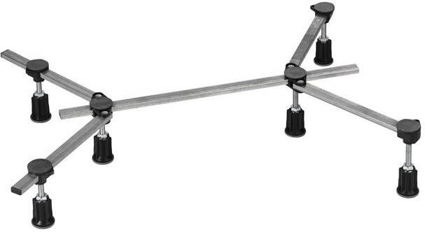 Sealskin Rock Universeel douchebak potenset 6-delig voor douchebakken van 900 x 900 mm tot 1200 x 1200 mm RVS