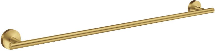 Smedbo Home Handdoekhouder 64.8x6.7cm zelfklevend boren Massief messing Mat messing HV3464