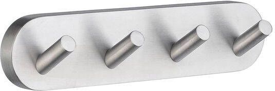 Smedbo Home Handdoekhaak 18x4cm 4 haken geborsteld chroom HS359