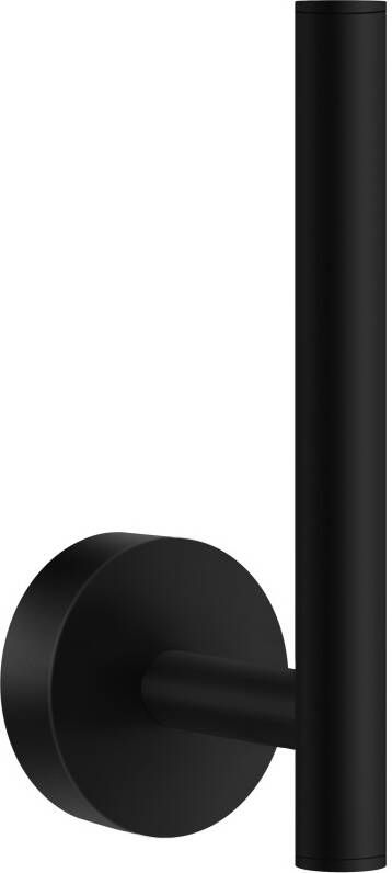 Smedbo Home Reserverolhouder 4.8x14x6.5cm zelfklevend boren Massief messing Mat Zwart HB320