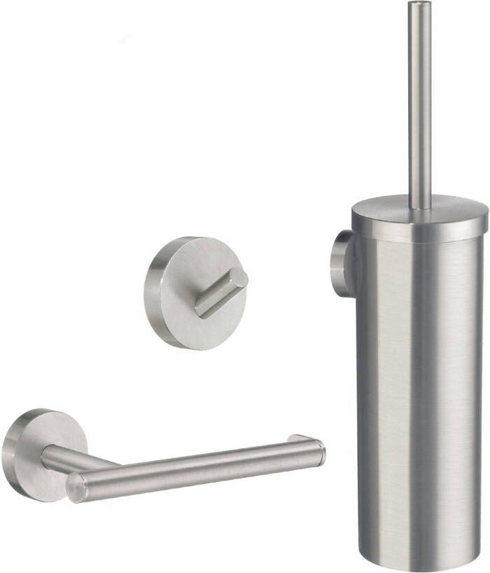 Smedbo Complete Toiletborstelset Smart Pack Home Geborsteld Nikkel