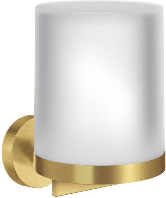 Smedbo Home Zeepdispenser 10.5x12x10.5cm zelfklevend boren Massief messing Mat messing HV361